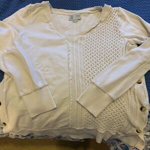 Chic White V-Neck Sweater for Women